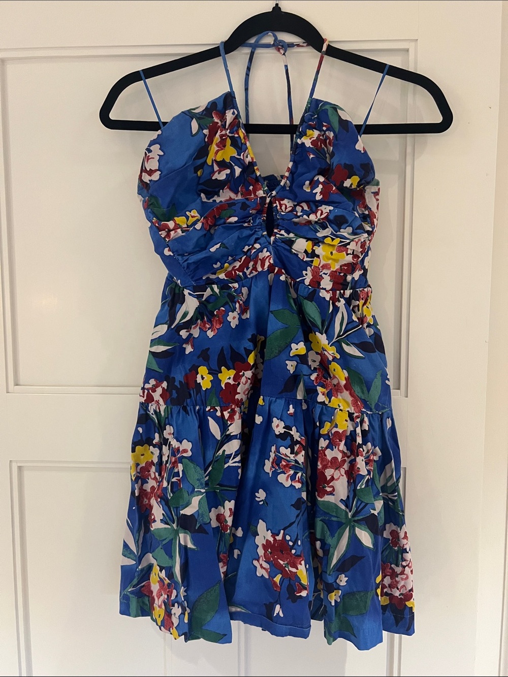 Anthropologie Blue Floral Sundress